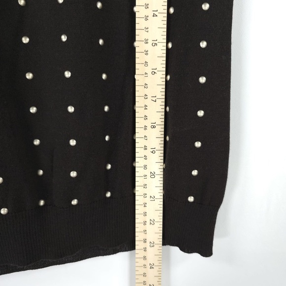 ST. JOHN WOOL Blend Riveted Chocolate Brown Shell Top Size SMALL - Picture 6 of 10